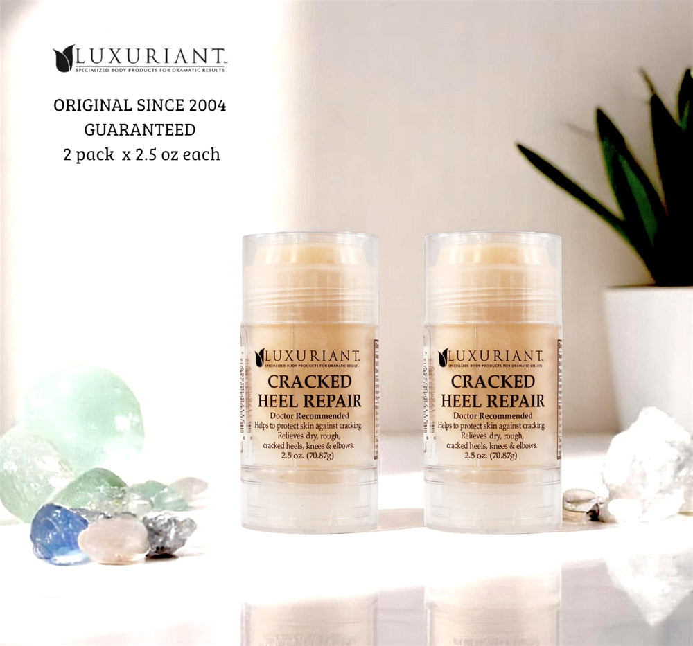 Luxuriant Cracked Heel Repair solid application stick enables precise, mess-free coverage.