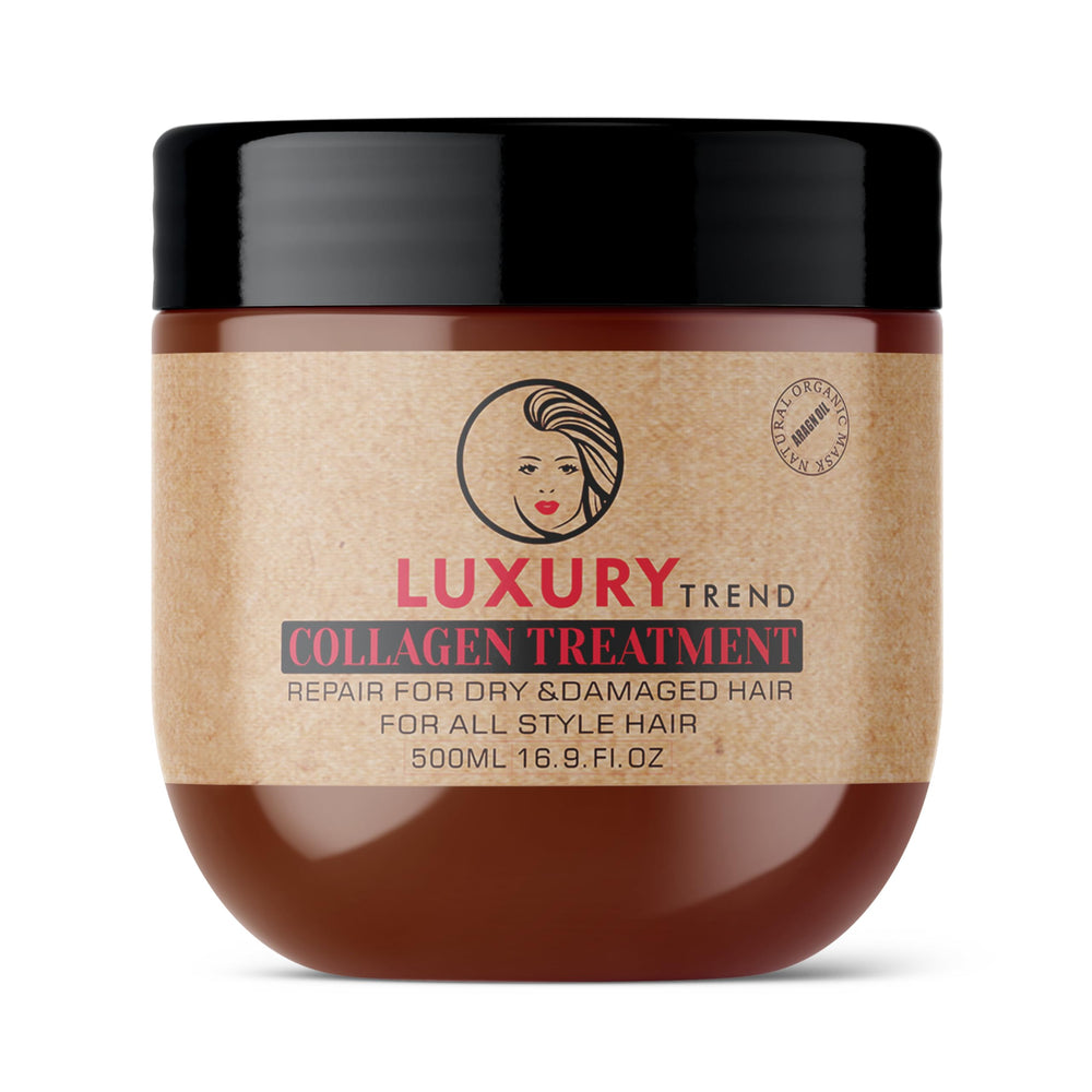 LUXURY TREND Collagen Hair Mask on damaged hair application for deep hydration and smoother strands