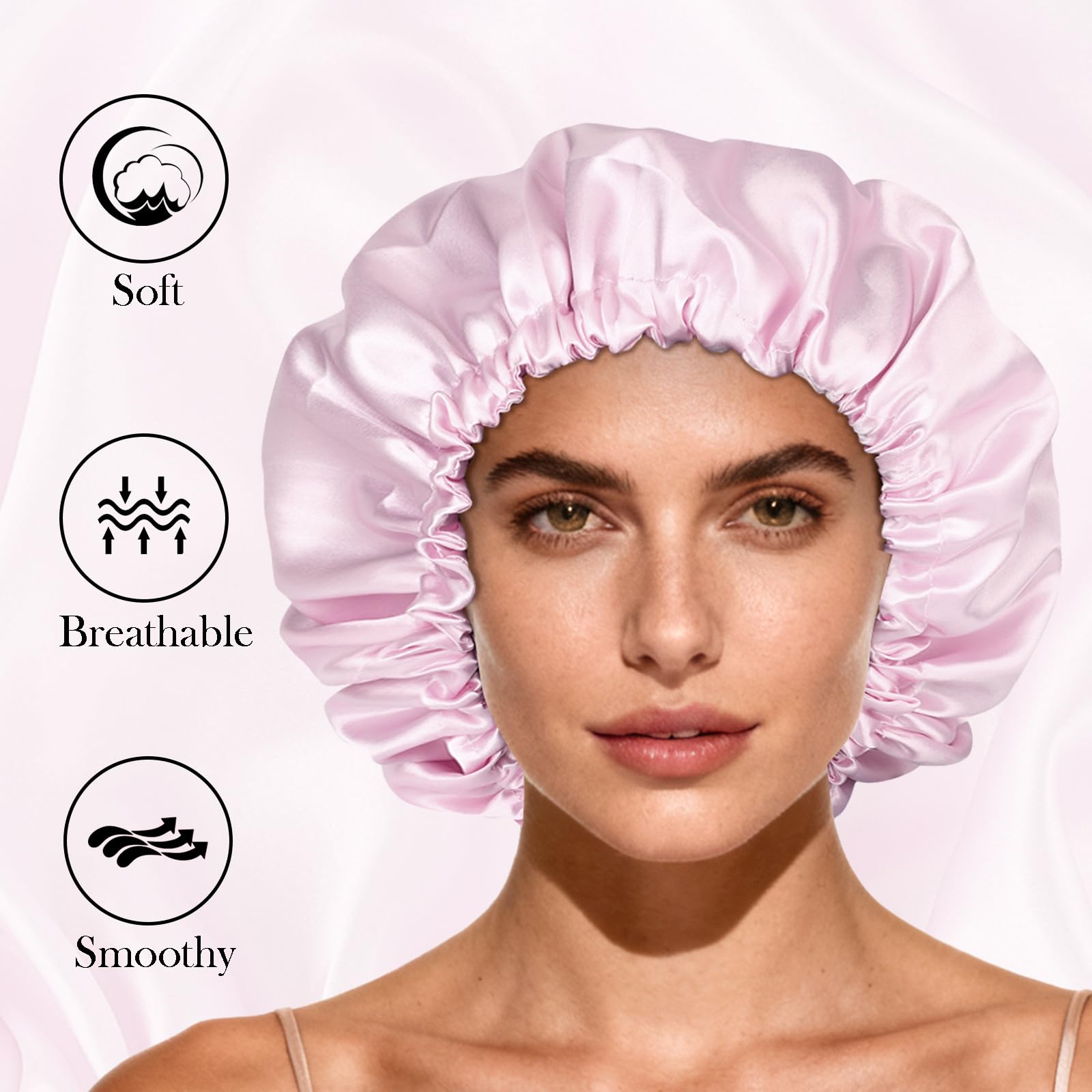 Luyfrsuu satin bonnet with 13-inch diameter fits most heads