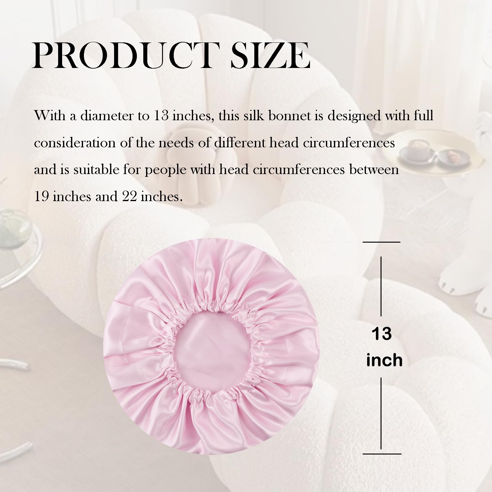 Luyfrsuu satin bonnet uses skin-friendly fabric for comfortable wear