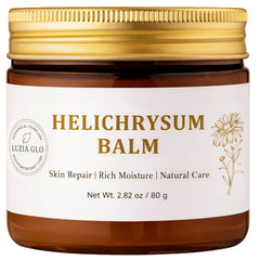 Luzia Glo Helichrysum Healing Balm jar for soothing irritated skin