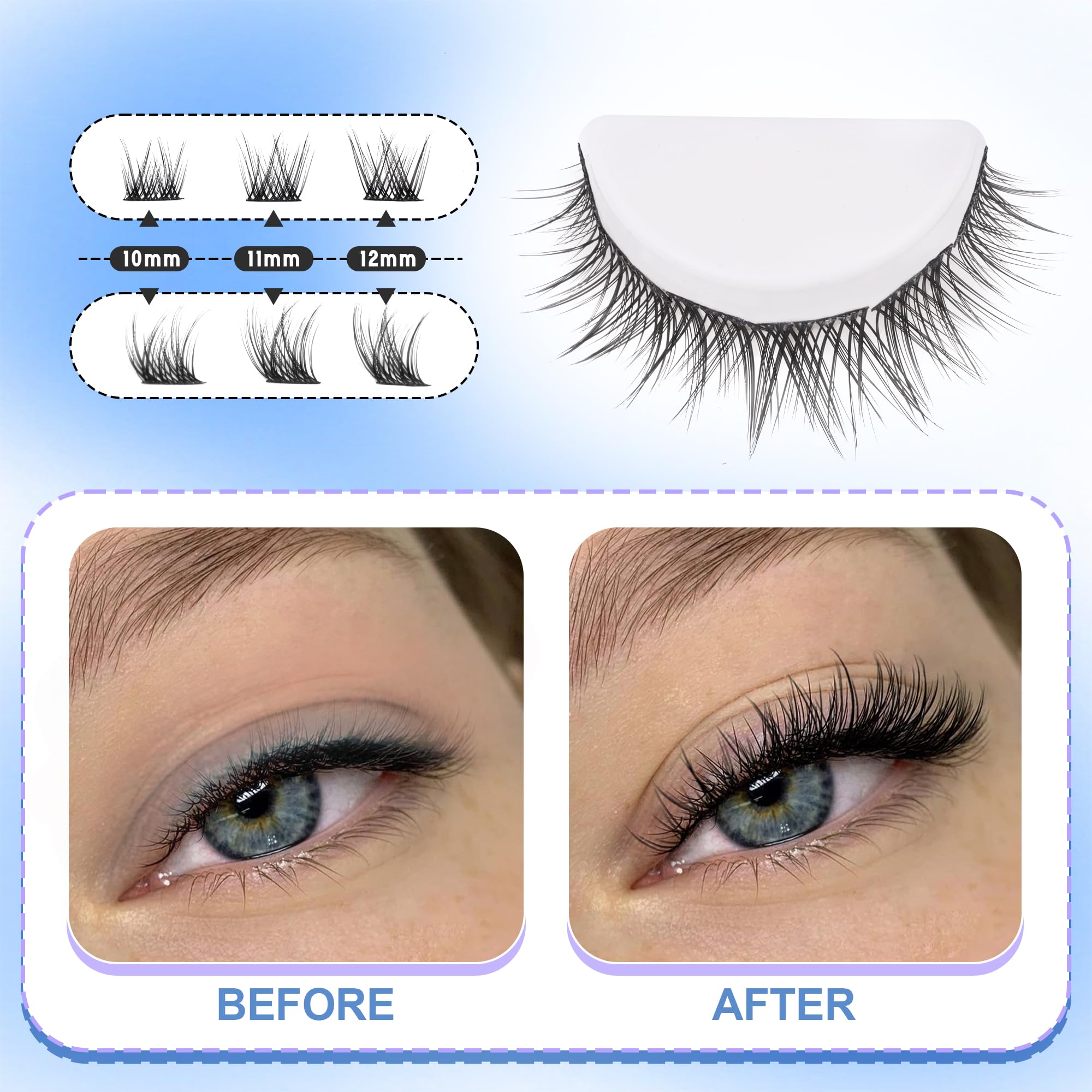 Lvmixwig natural-look clusters align with real lashes for seamless volume