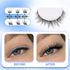 Lvmixwig natural-look clusters align with real lashes for seamless volume