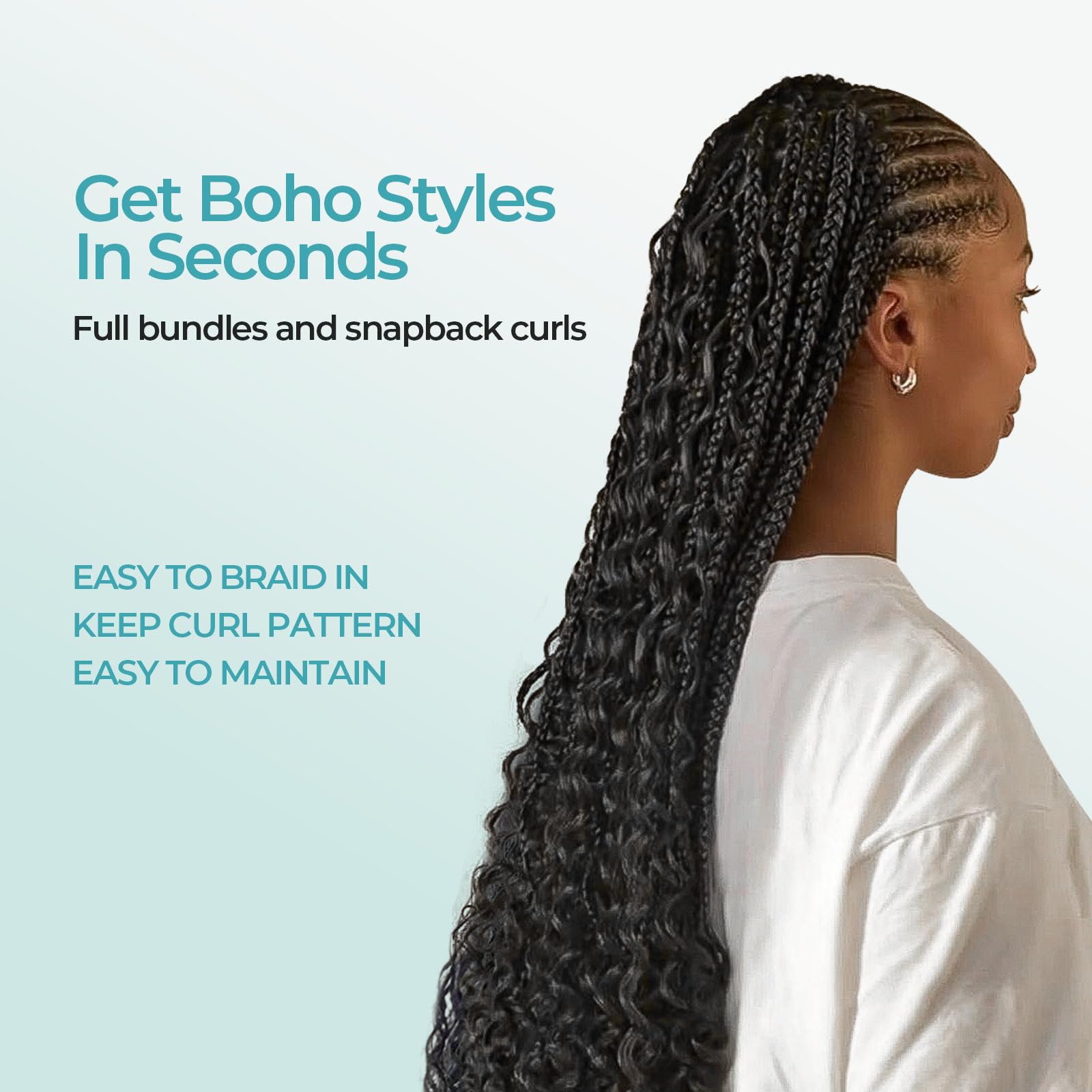 Lvnatu boho knotless braids hair pack for easy styling at salon or home