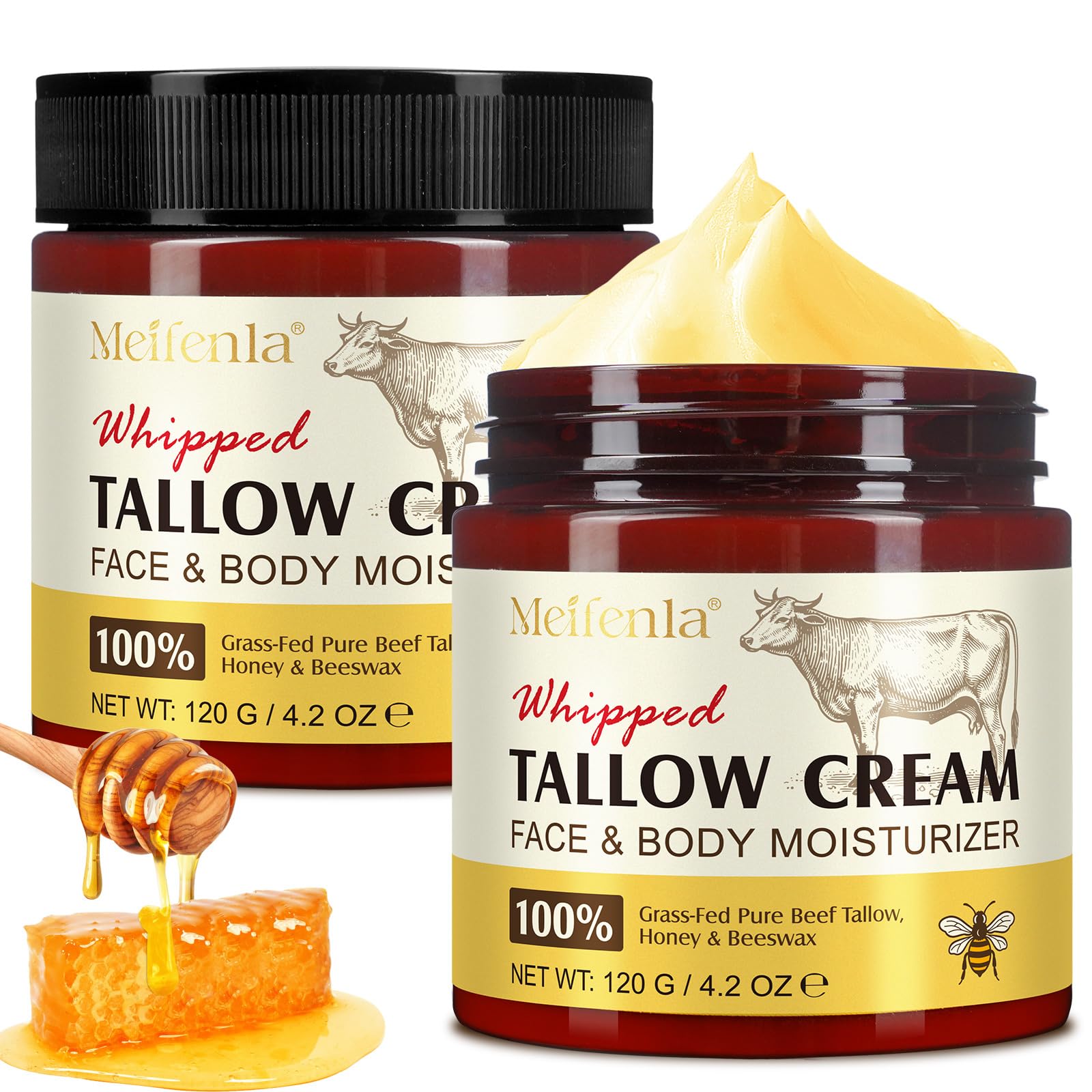 Lxitian Beef Tallow Face Moisturizer bottle showing fragrance-free hydration