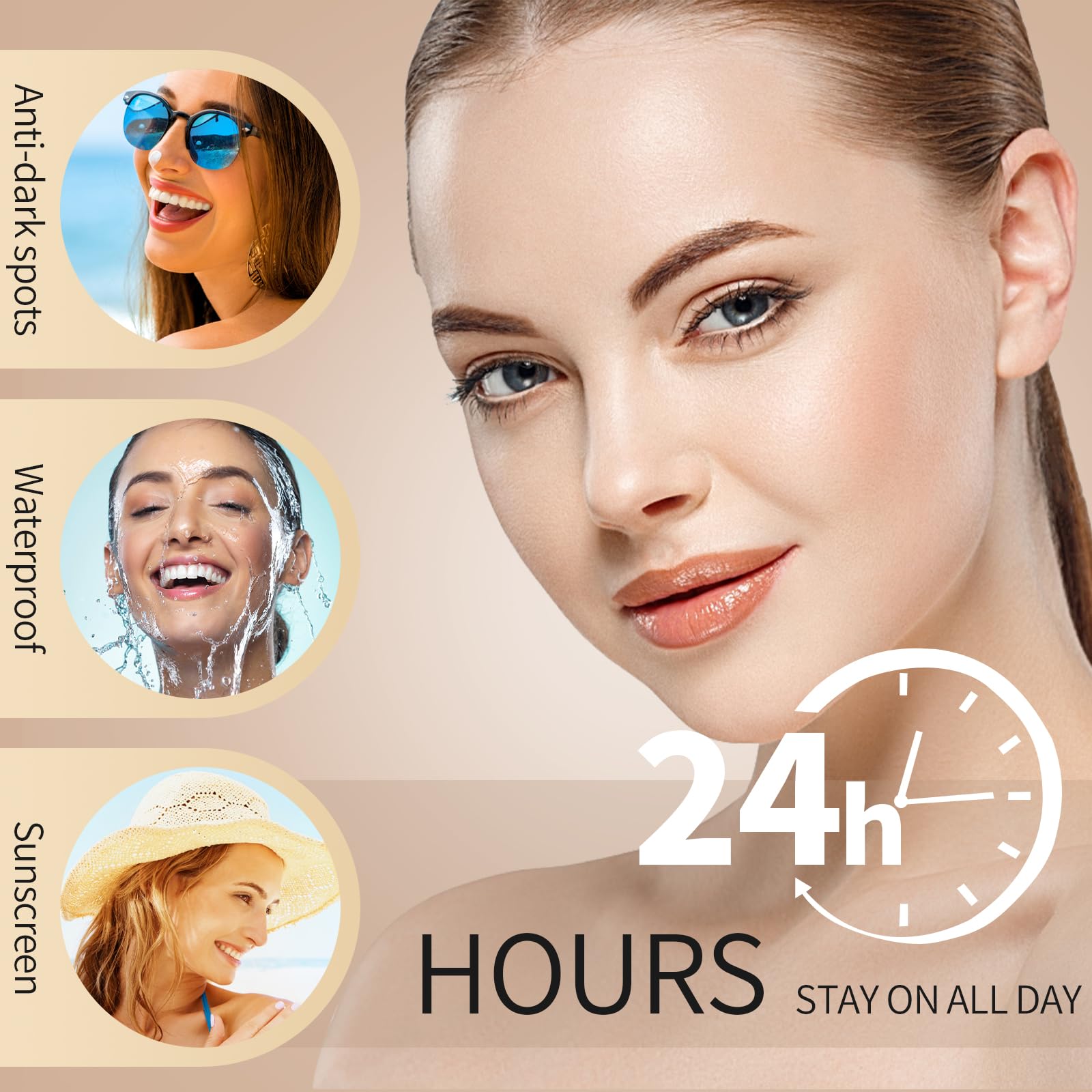 LXSKN satin finish close-up reveals a refined, natural glow.