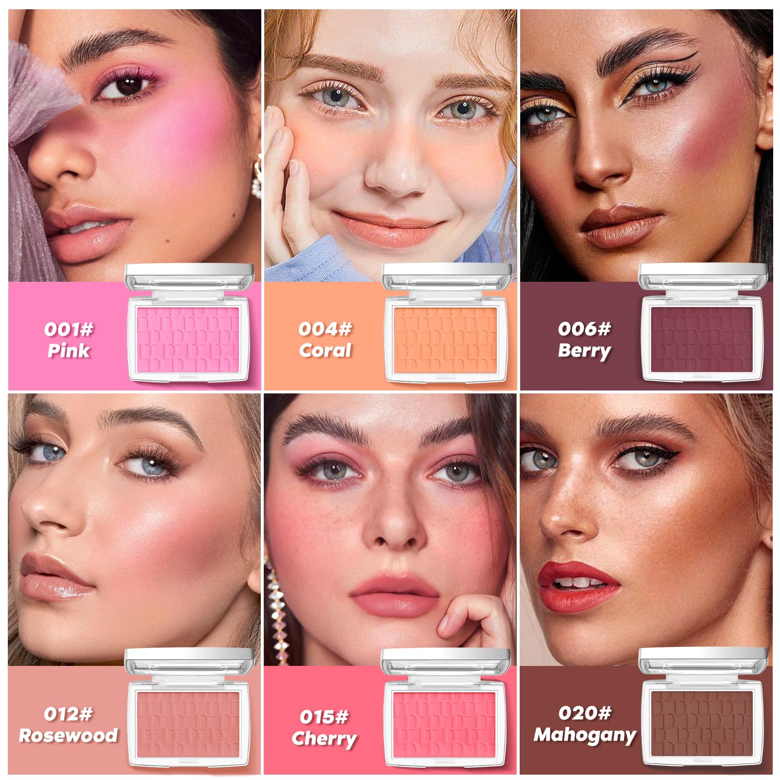 LYBHDAFA Matte blush color provides sheer, even coverage.
