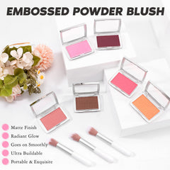 LYBHDAFA Soft blush brush included for seamless, feather-light application.