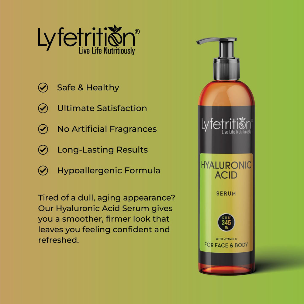 Lyfetrition Hyaluronic Acid Serum applied on face indicating quick absorption