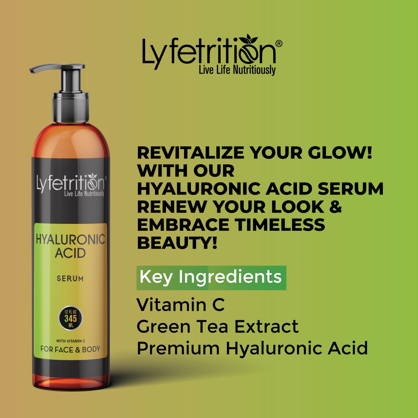 Lyfetrition Hyaluronic Acid Serum dropper closeup shows precise application