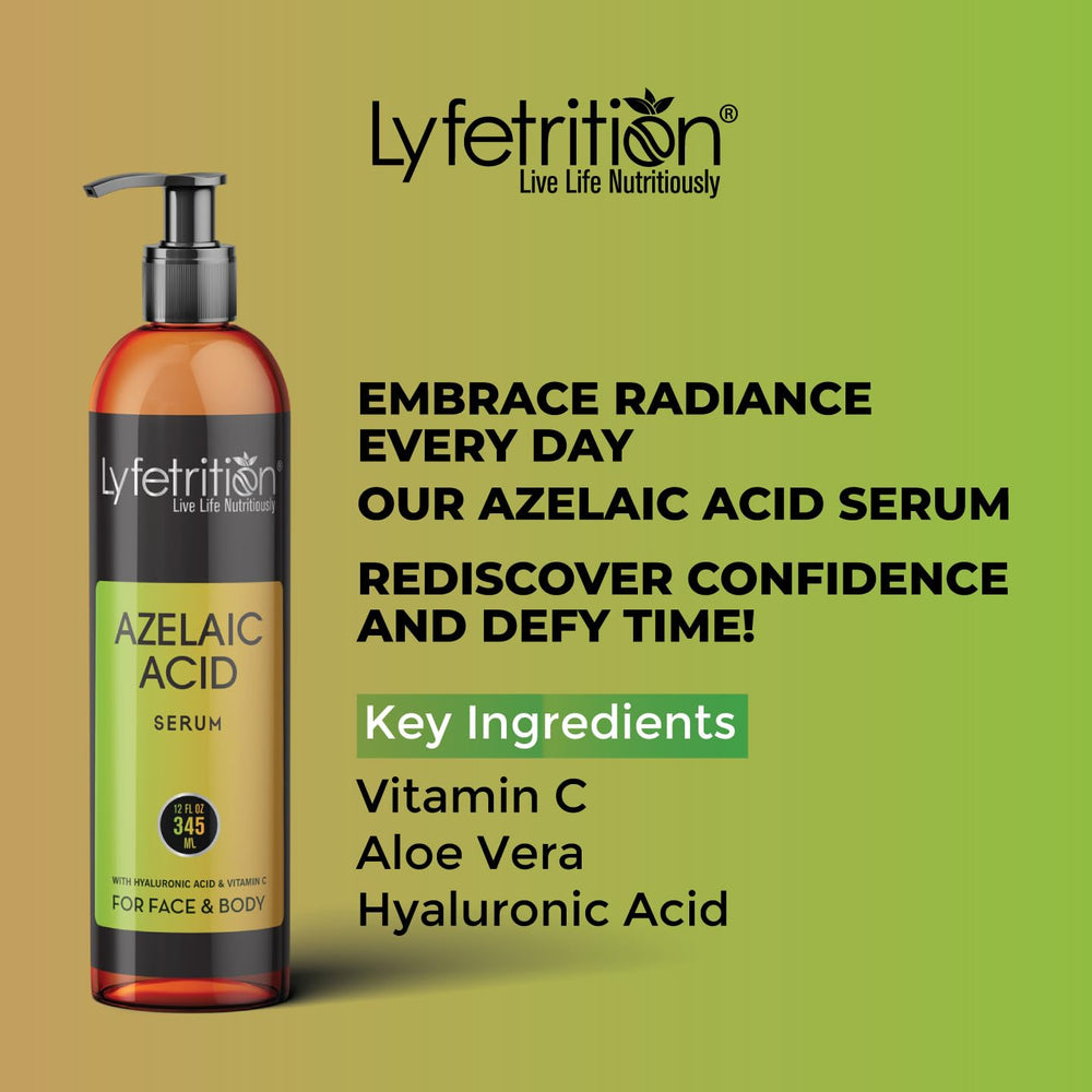 Lyfetrition azelaic serum being applied to the face for smooth absorption.