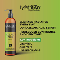 Lyfetrition azelaic serum being applied to the face for smooth absorption.