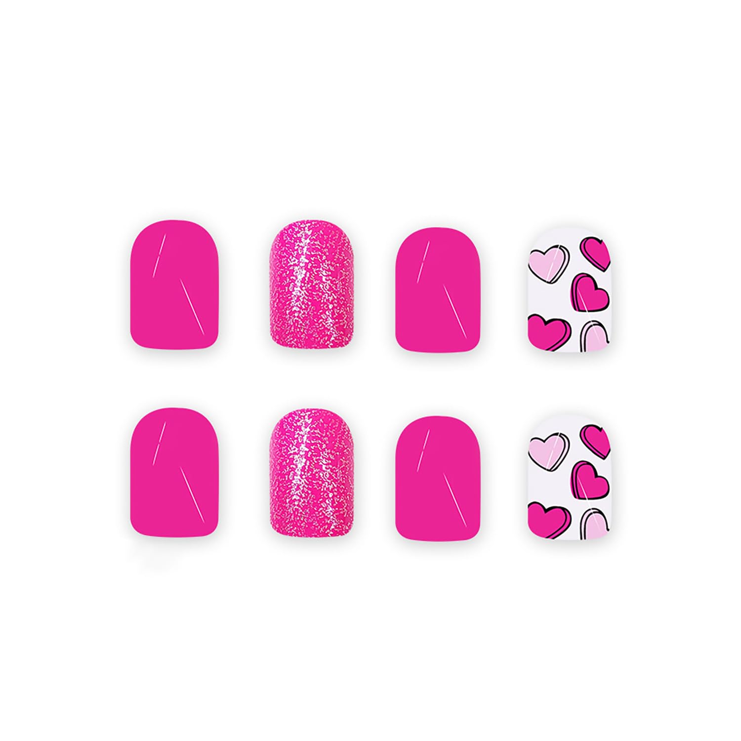 LYLYNB glossy finish nails with a vibrant sparkle for everyday glam.
