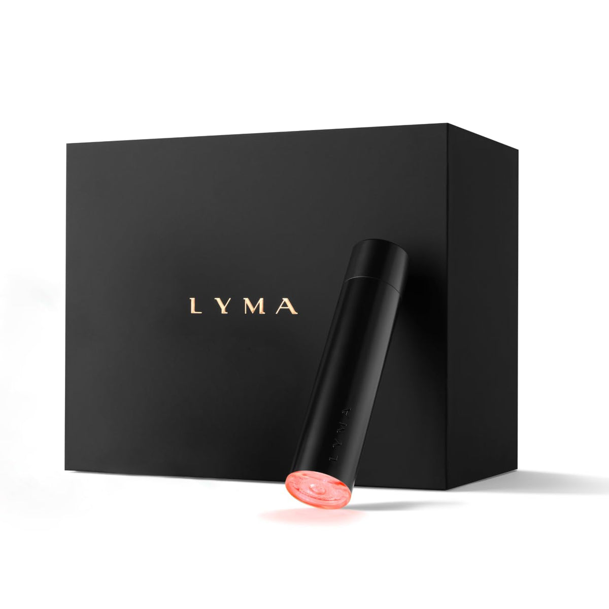 LYMA Laser Device front view, compact at-home skincare tool.