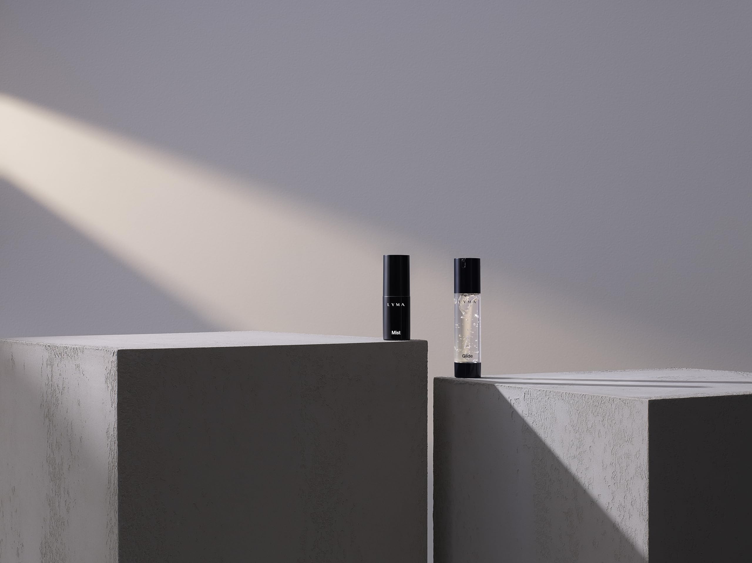 LYMA Mist and Glide in-use setup for streamlined skincare session.