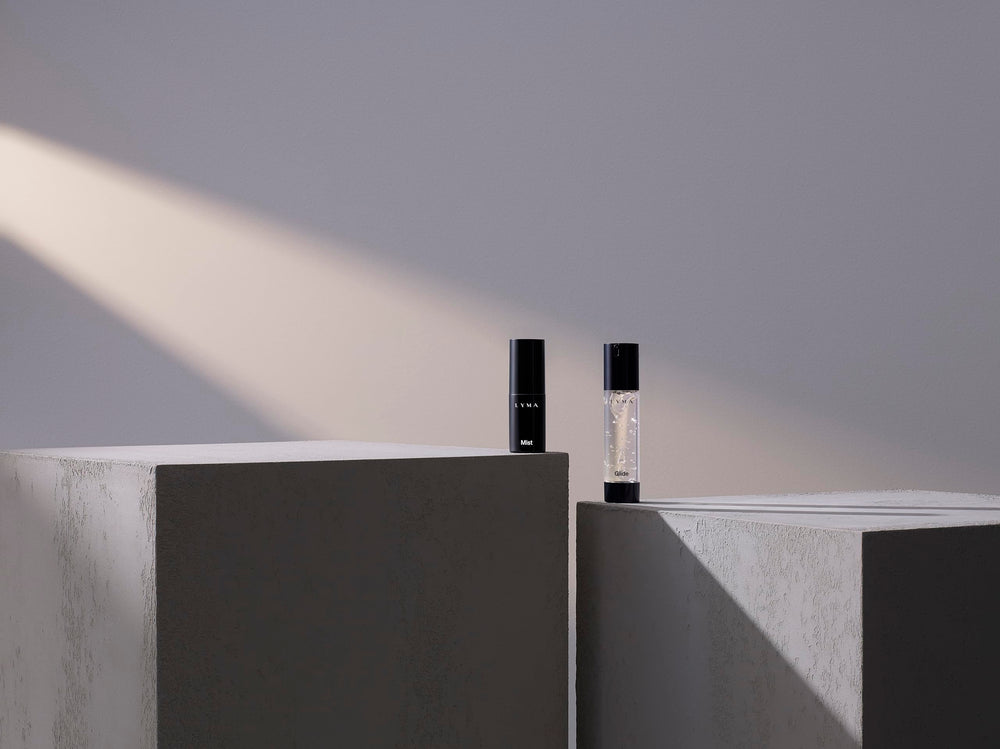 LYMA Mist and Glide in-use setup for streamlined skincare session.
