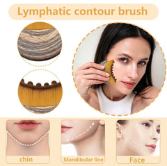 Lymphatic Contour Face Brush, cheek sculpt focus, boosts facial circulation