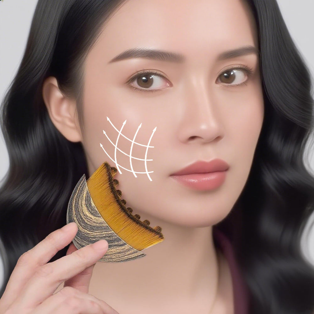 Gift-ready lymphatic contour face brush suitable for skincare enthusiasts