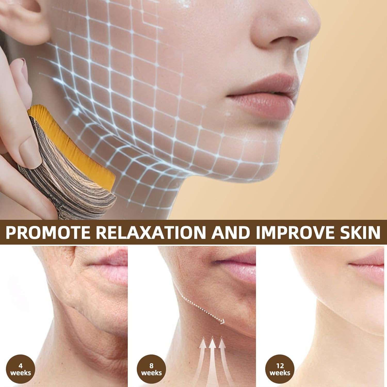 Lymphatic Contour Face Brush supports jawline sculpting with contour-friendly design