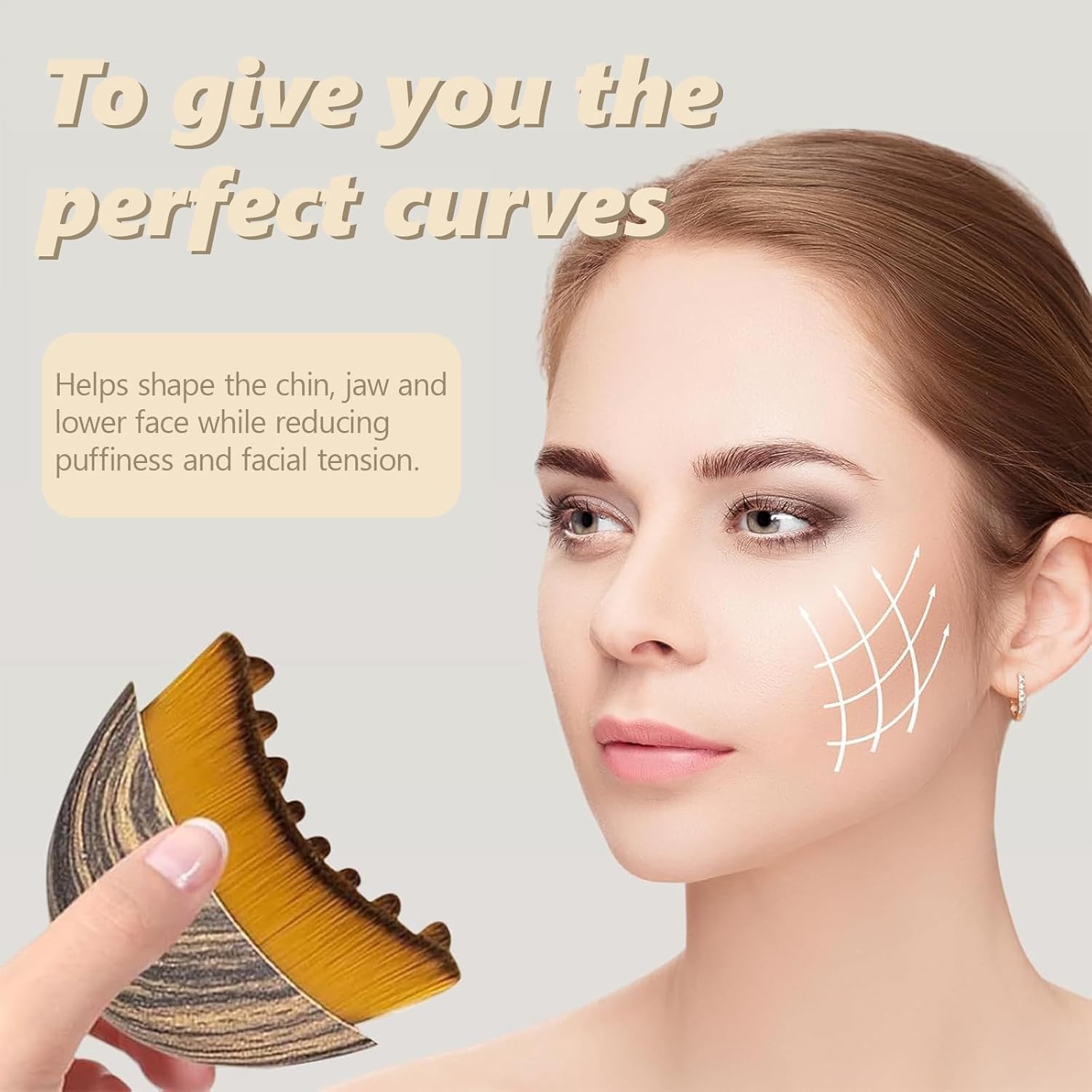Lymphatic Contour Face Brush helps reduce puffiness with mindful brushing