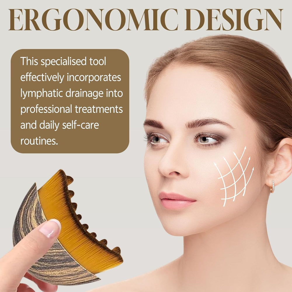 Lymphatic Contour Face Brush features ultra-soft bristles that glide smoothly.