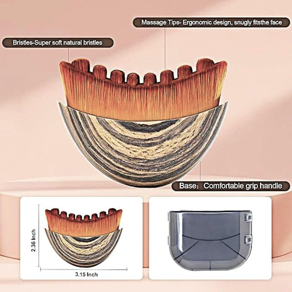 Soft bristles of the Lymphatic Drainage Brush glide smoothly for absorption