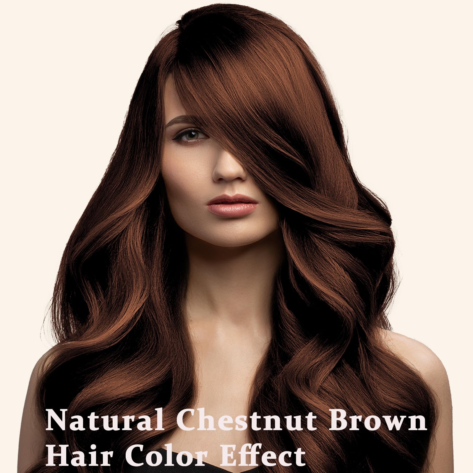 lymznus Chestnut Brown Dye Shampoo pump applying color for quick, salon-like results at home