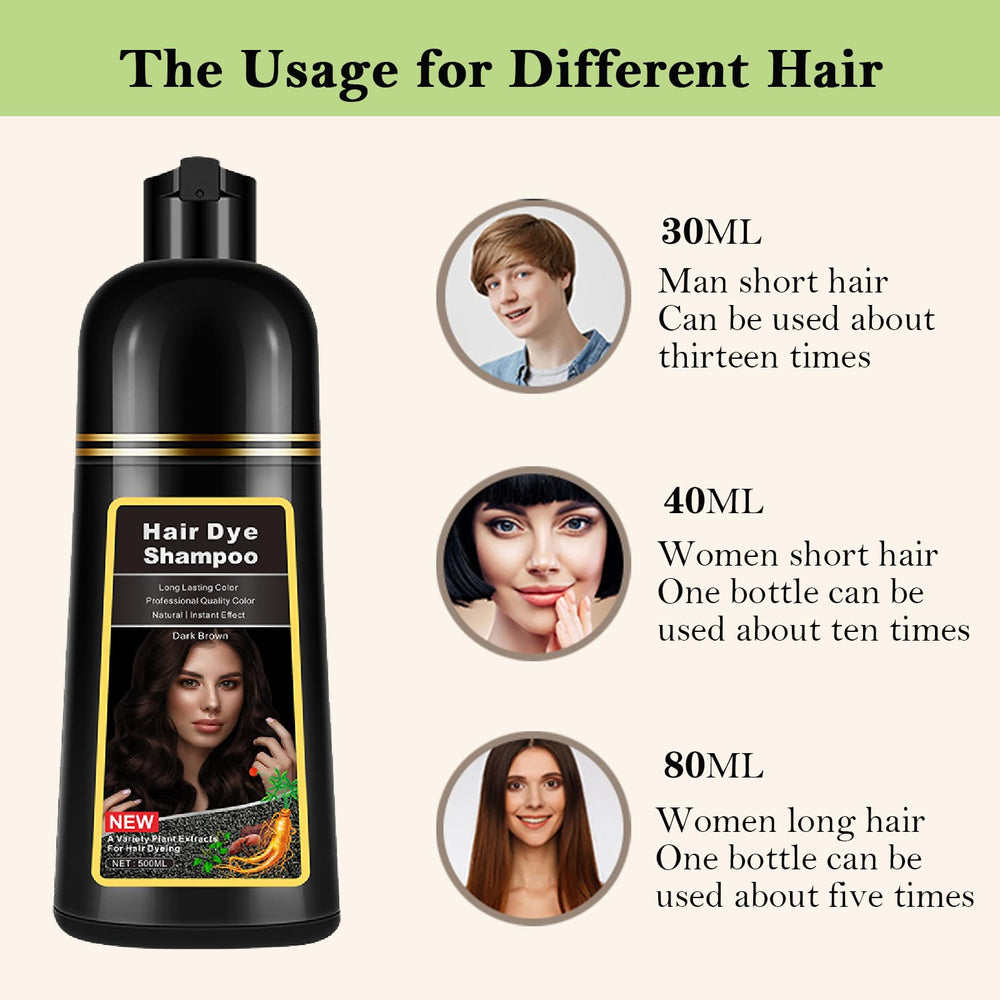 Lymznus after-color result reveals dark brown hair with natural shine