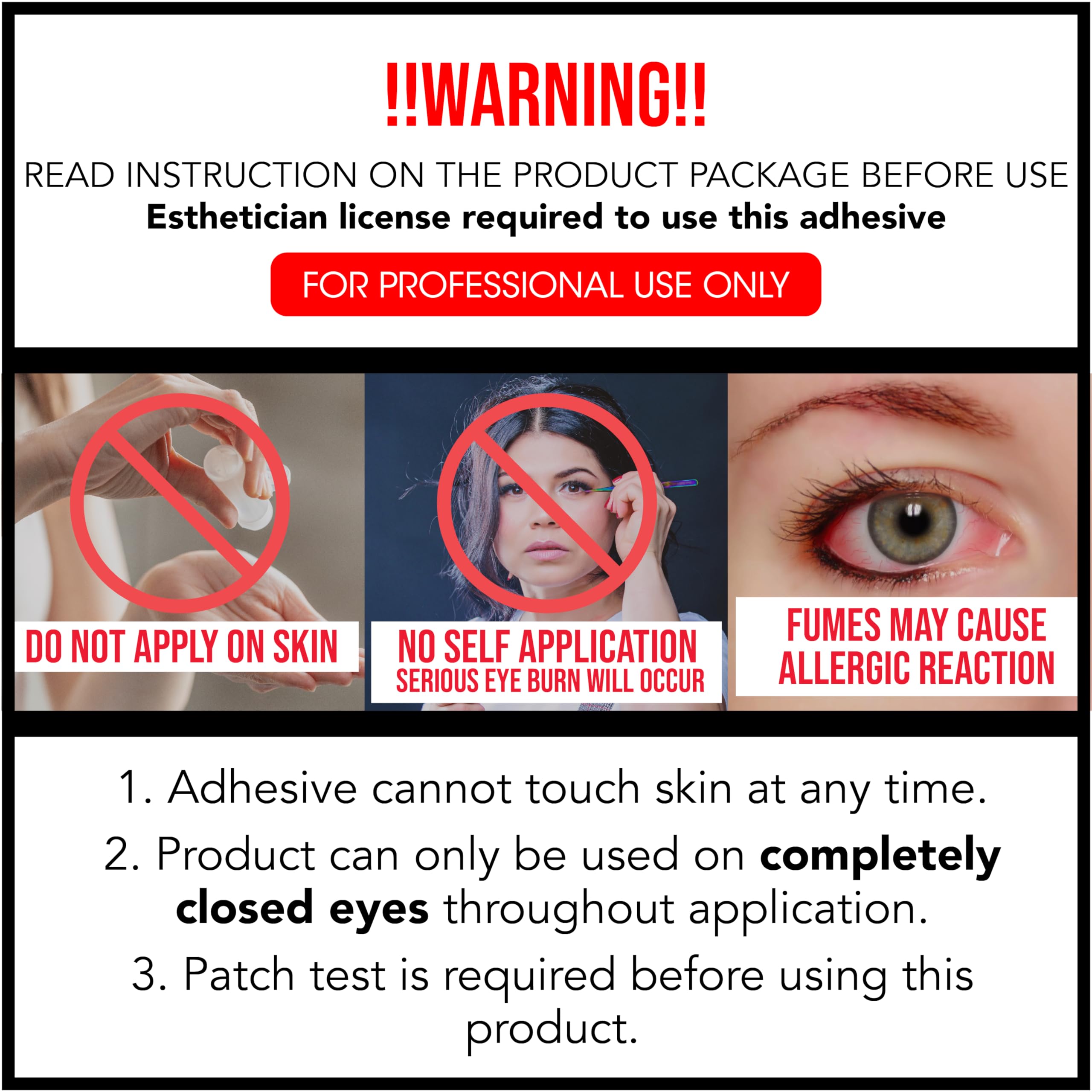 Lyon Lash black adhesive color provides discrete look for dark lashes.
