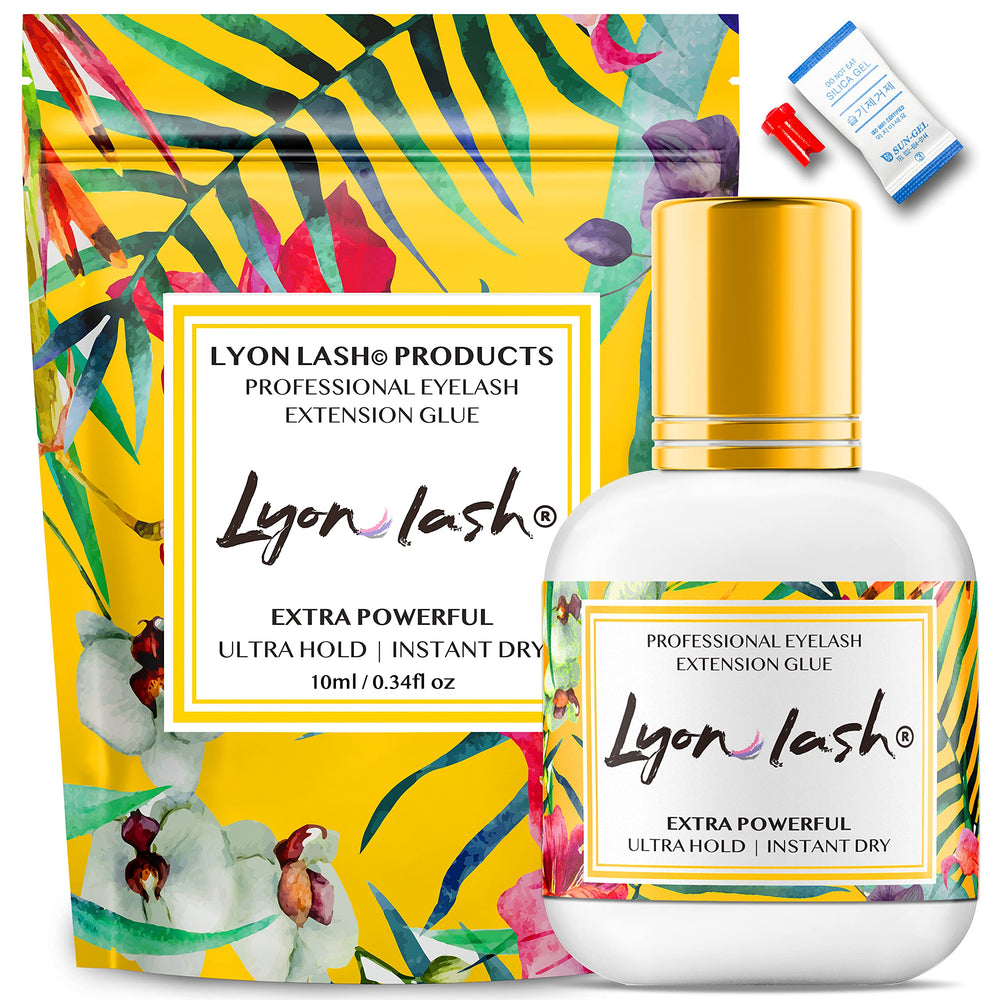 Lyon Lash Extra Hold glue bottle ready for professional lash extensions.