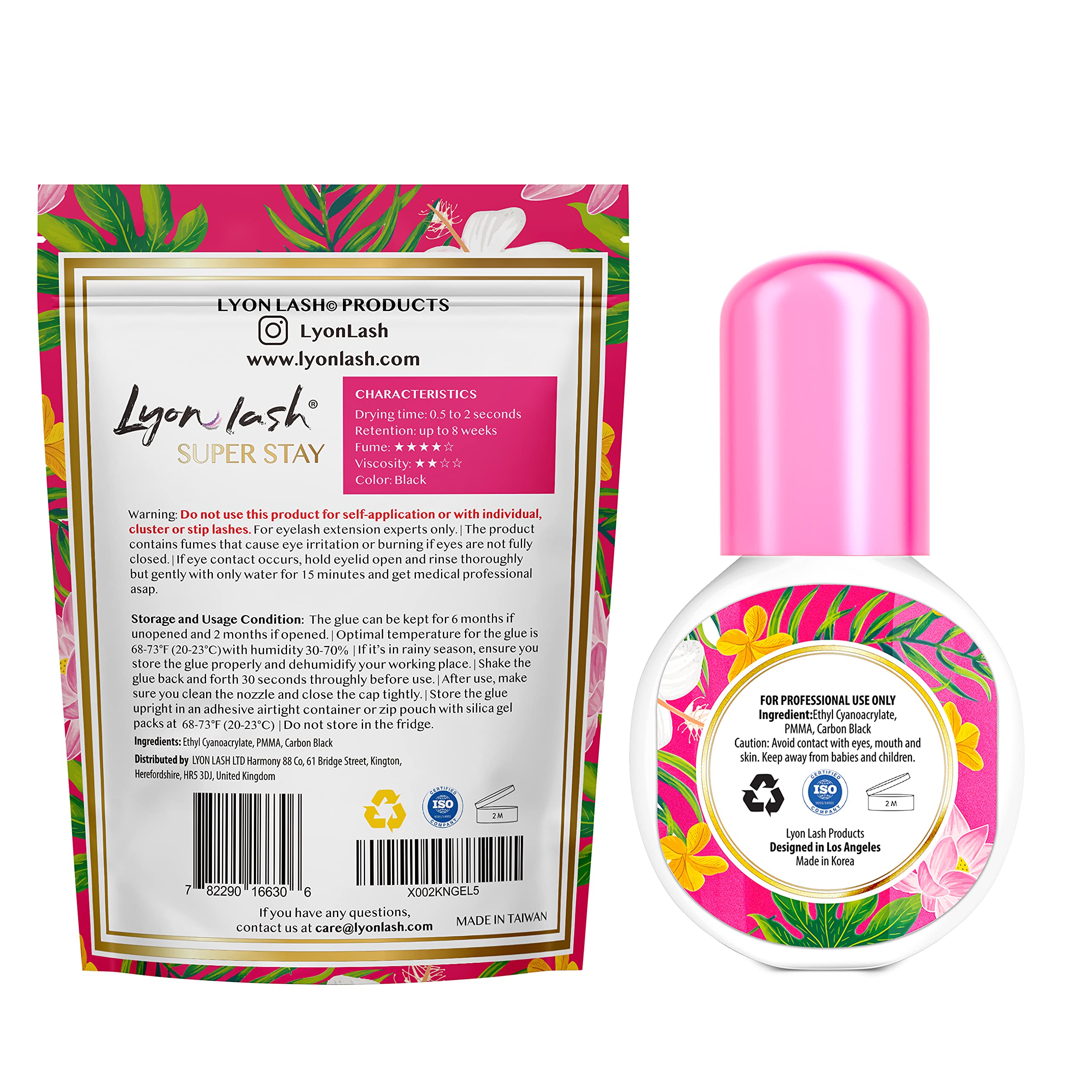 Lyon Lash Super Stay ultra-fast drying time supports faster lash services.