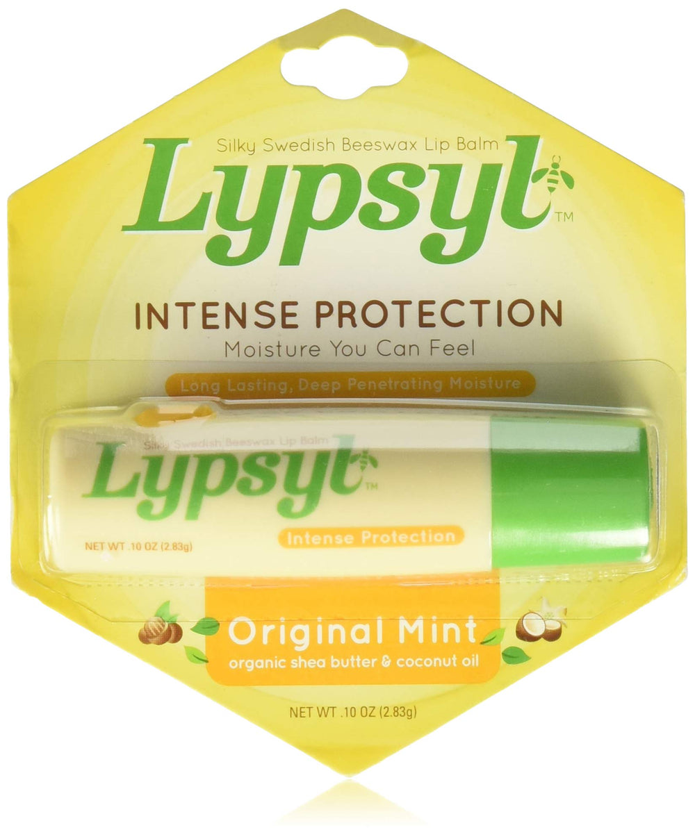 Lypsyl Intense Protection Original Mint lip balm close-up showing smooth texture for deep hydration