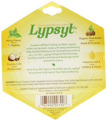 Lypsyl Original Mint lip balm being applied with one-hand slide for quick coverage