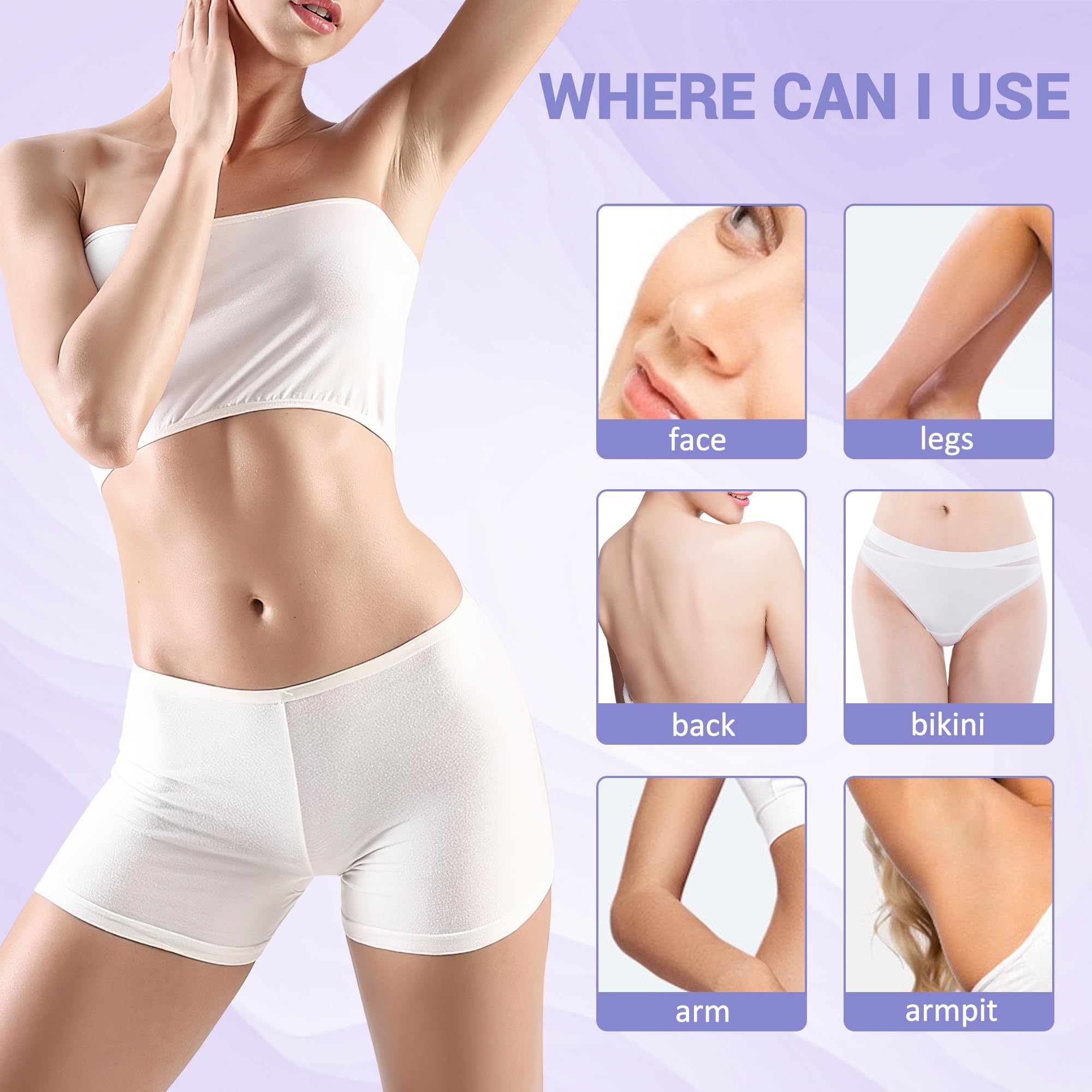 Full-body waxing with LYQC beads delivers firm grip and smooth results