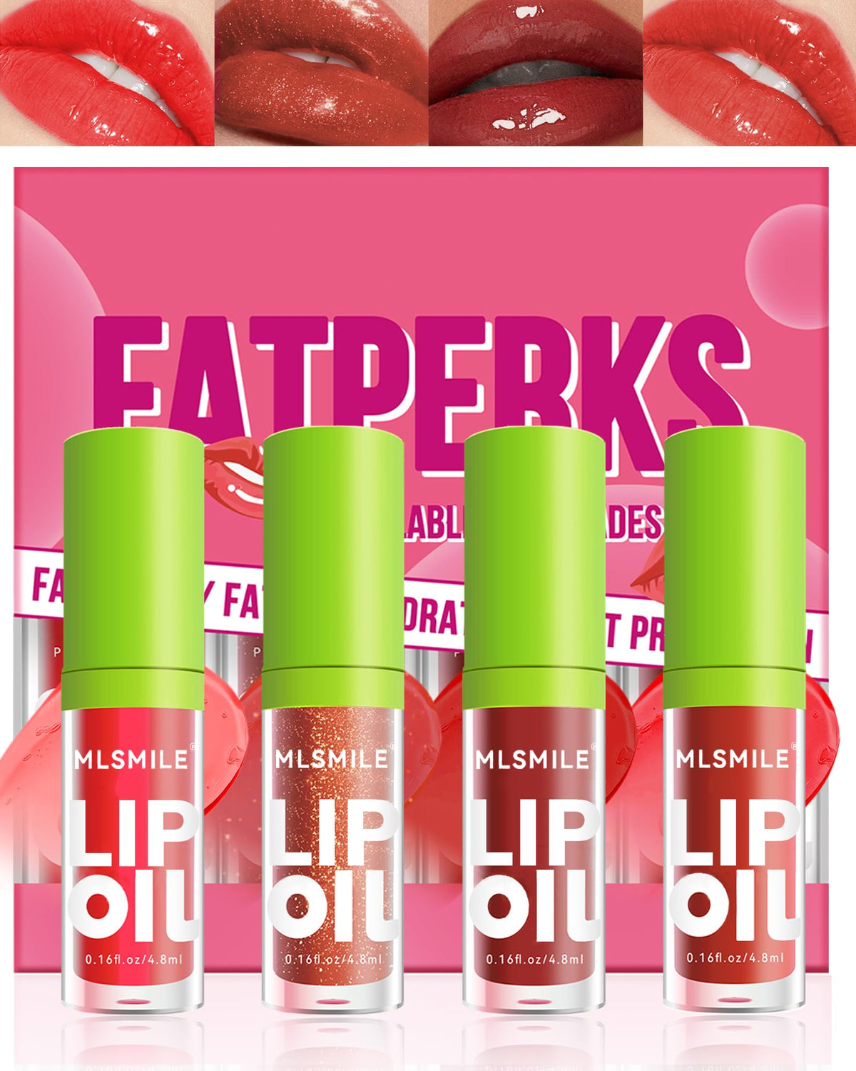 LYSdefeu 4 colors lip oil set packaging, gift-ready presentation