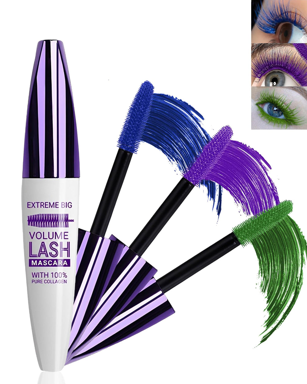 LYSdefeu 5D mascara blue lashes for vivid color and long wear