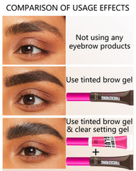 LYSdefeu Brow Gel Kit Espresso brow razor included for precise shaping.