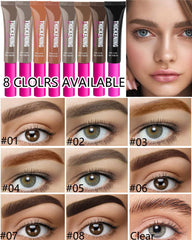 LYSdefeu Brow Gel Kit Espresso clear brow glue demonstrates transparent hold for long wear.