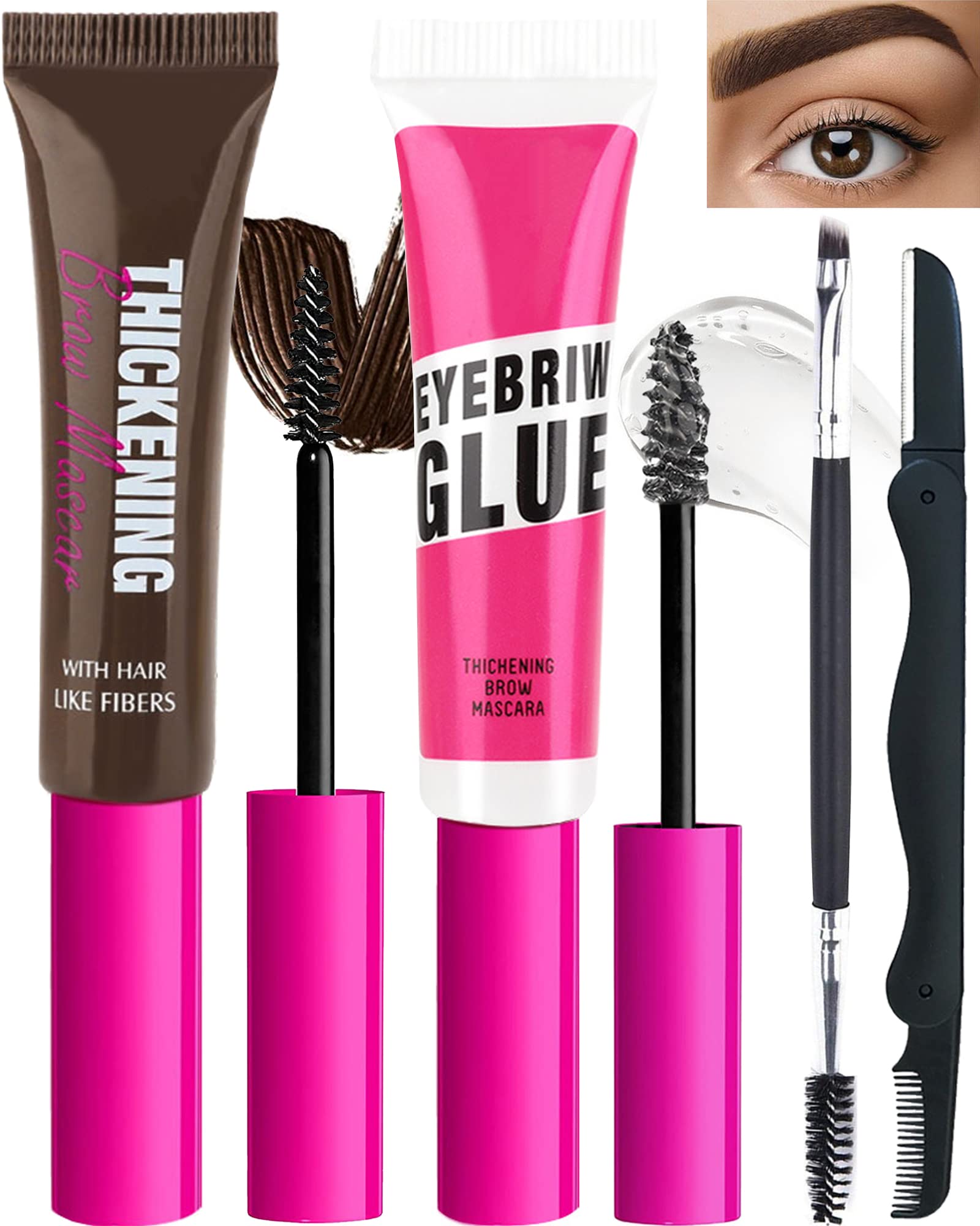 LYSdefeu Brow Gel Kit Espresso packaging shows complete set for easy at-home brow styling.