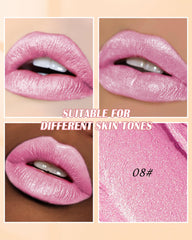 LYSdefeu Diamond Glitter Lipstick application swipe shows creamy texture