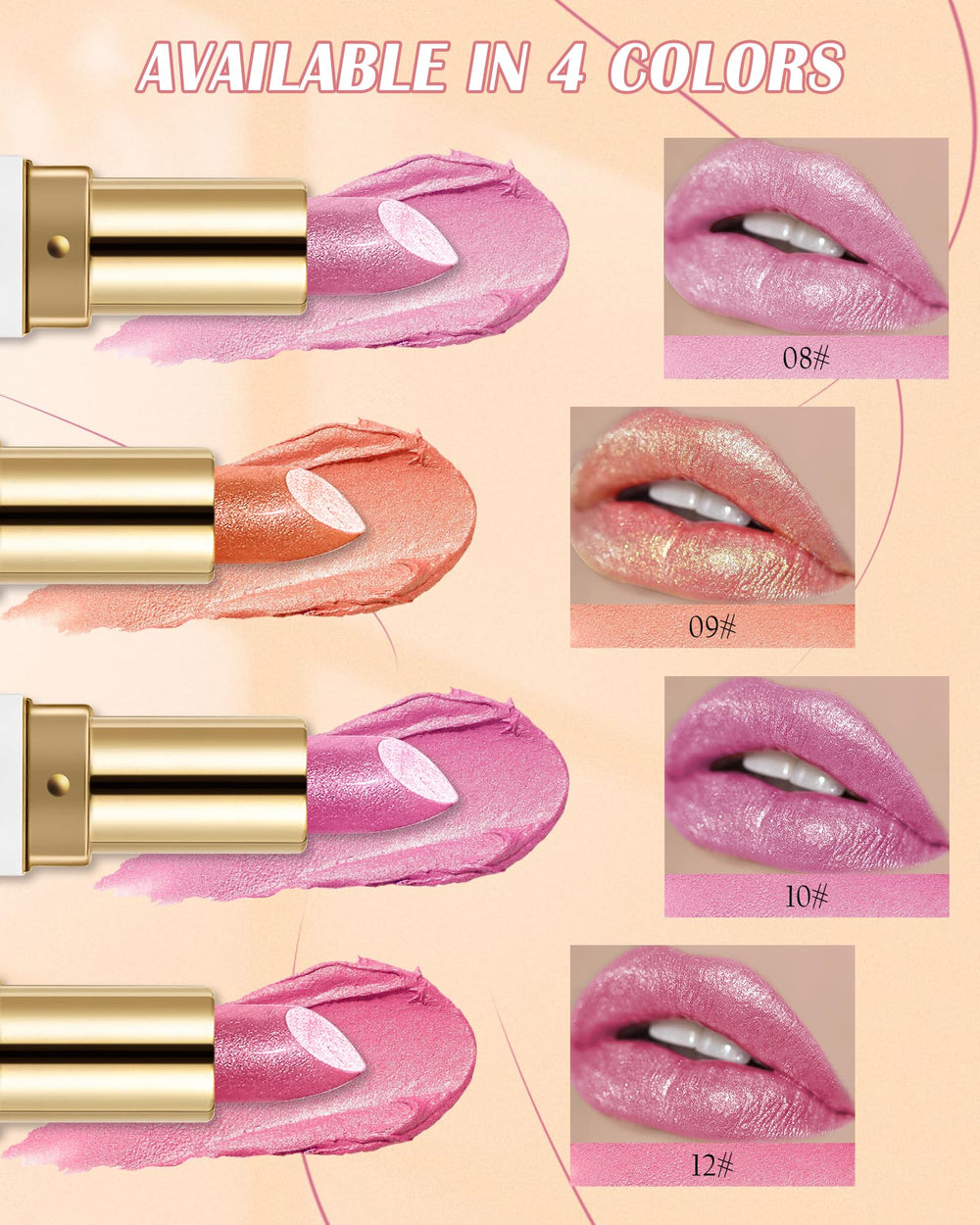 LYSdefeu Diamond Glitter Lipstick long-wear color after meals