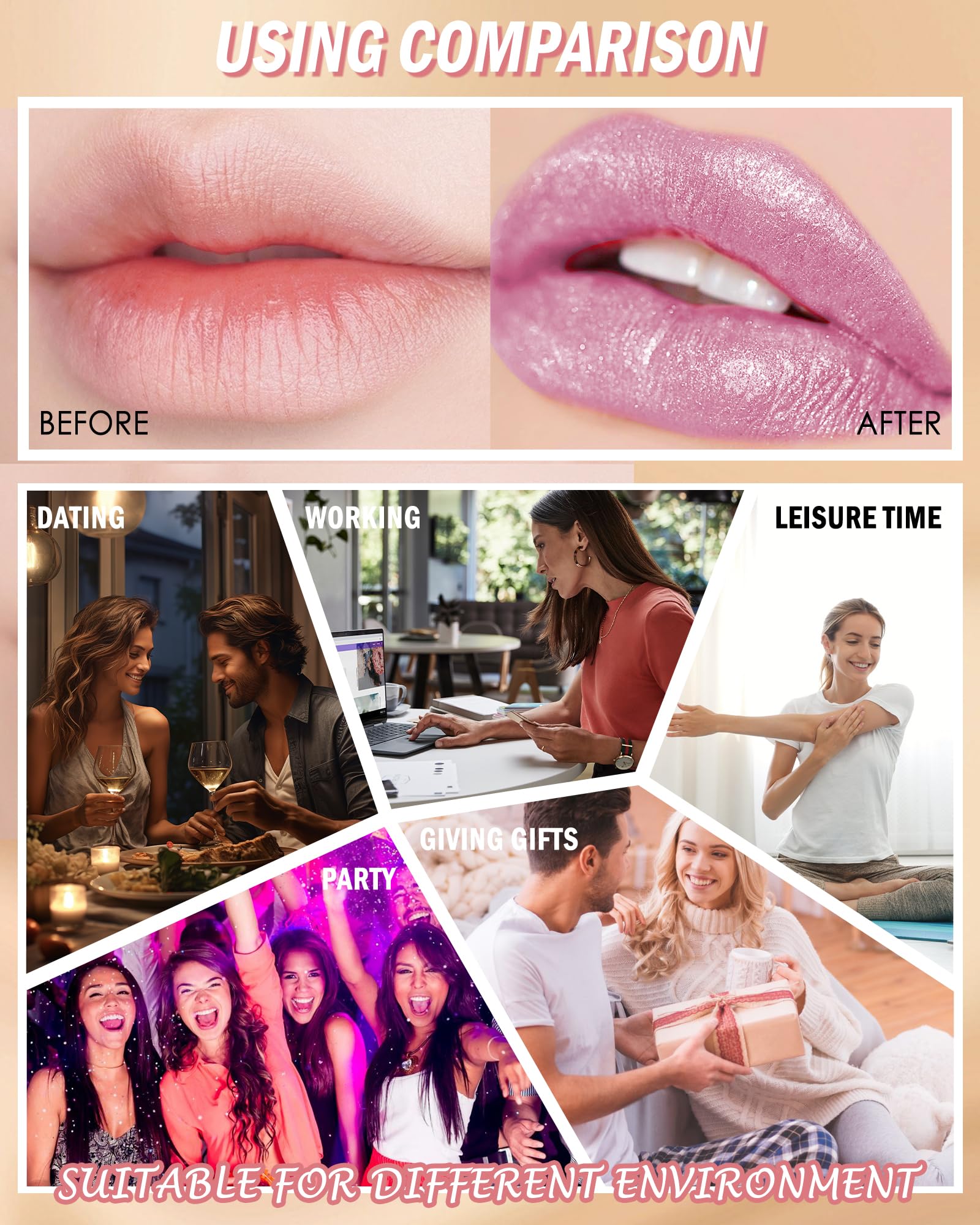 LYSdefeu Diamond Glitter Lipstick compact packaging for on-the-go touch-ups