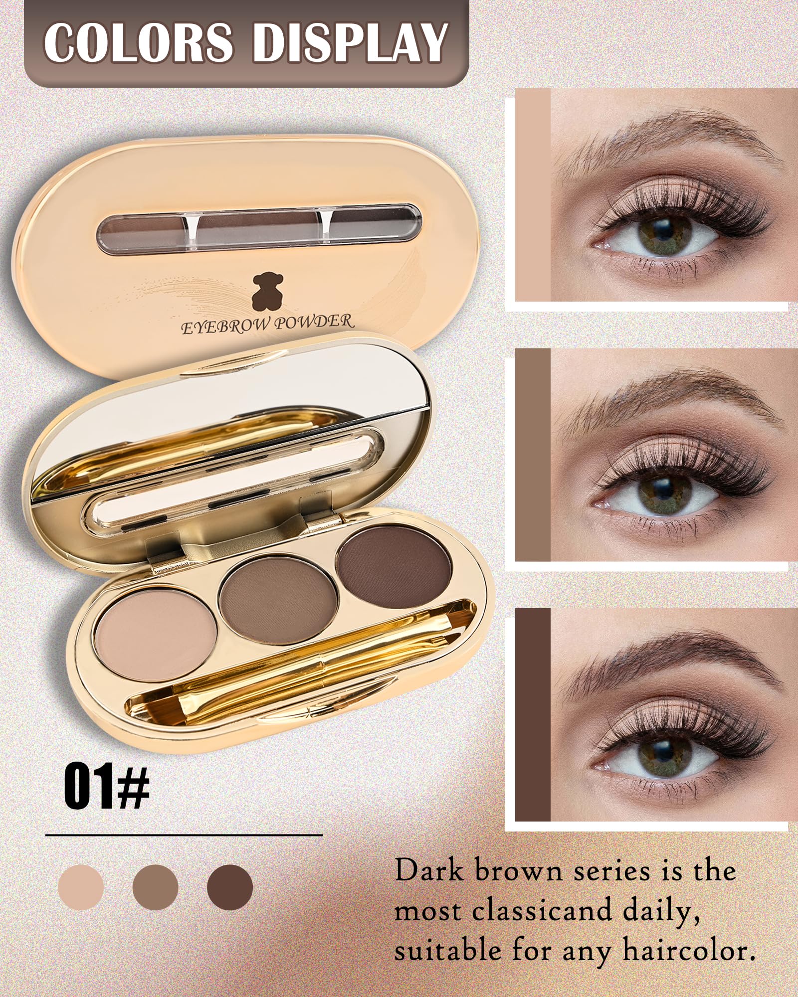 LYSdefeu dual-ended brow brush enables precise, quick brow shaping.