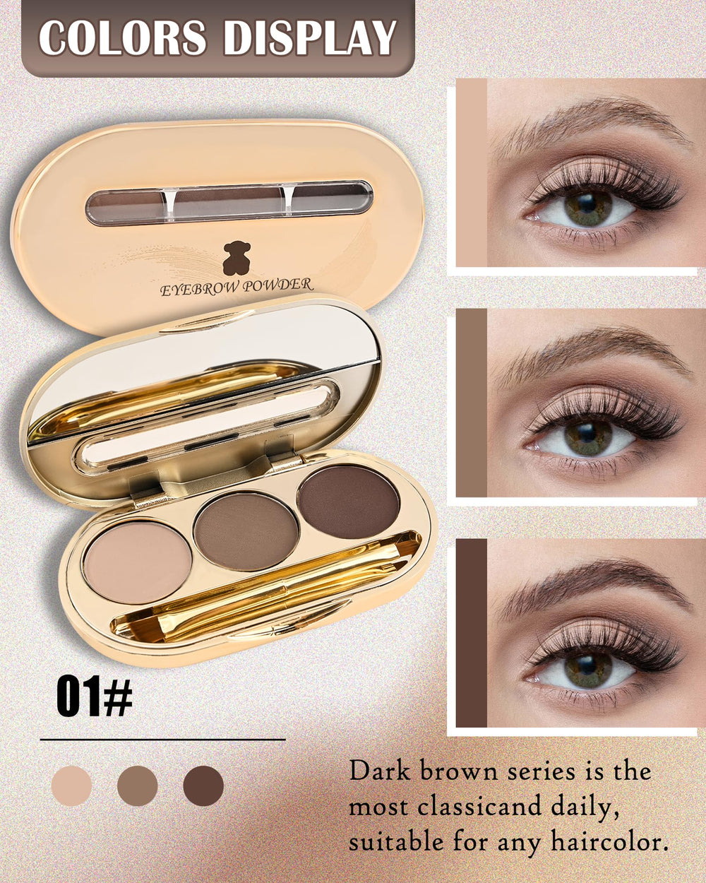 LYSdefeu dual-ended brow brush enables precise, quick brow shaping.