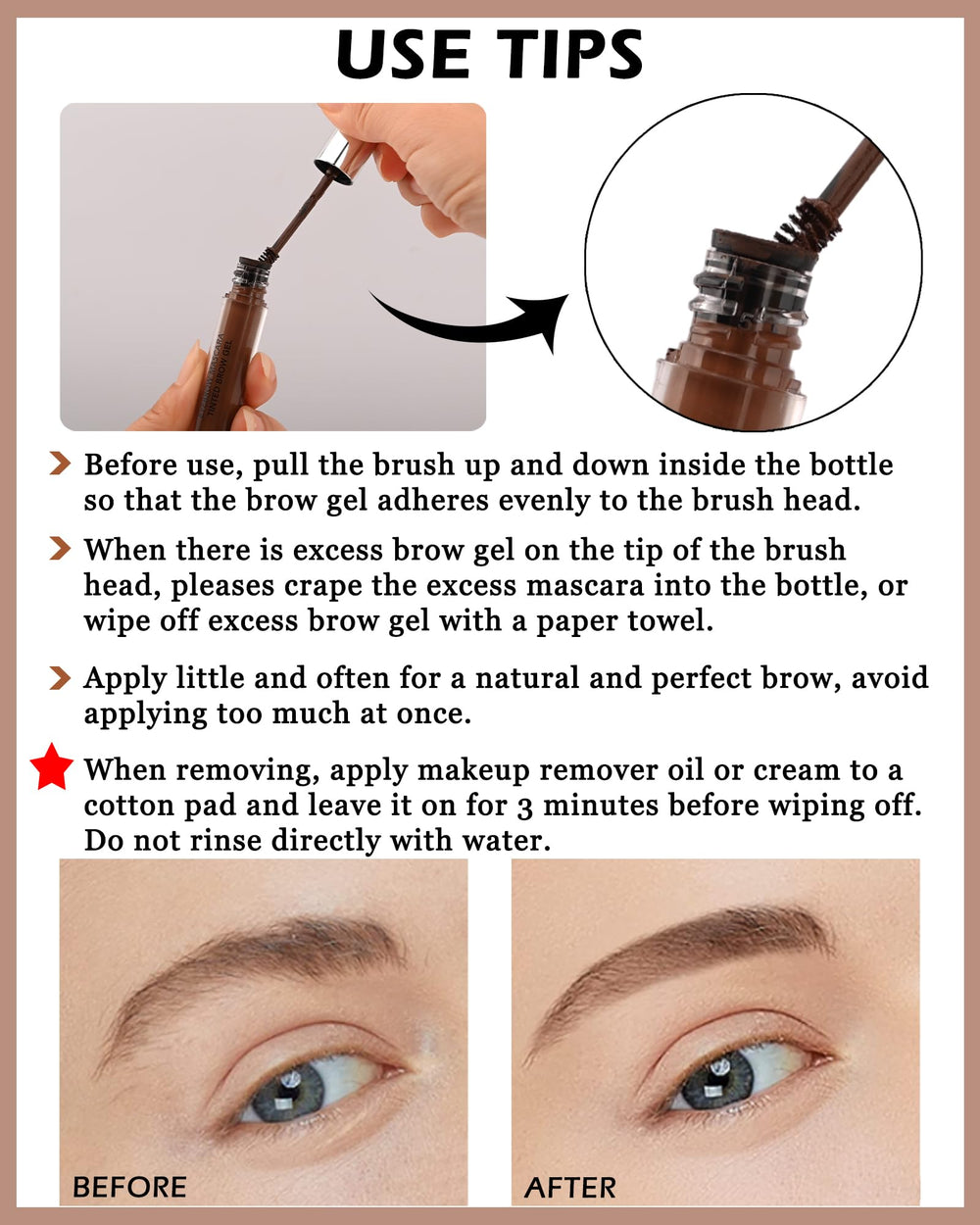 LYSdefeu Eyebrow Mascara Gel brush-tip for precise shaping