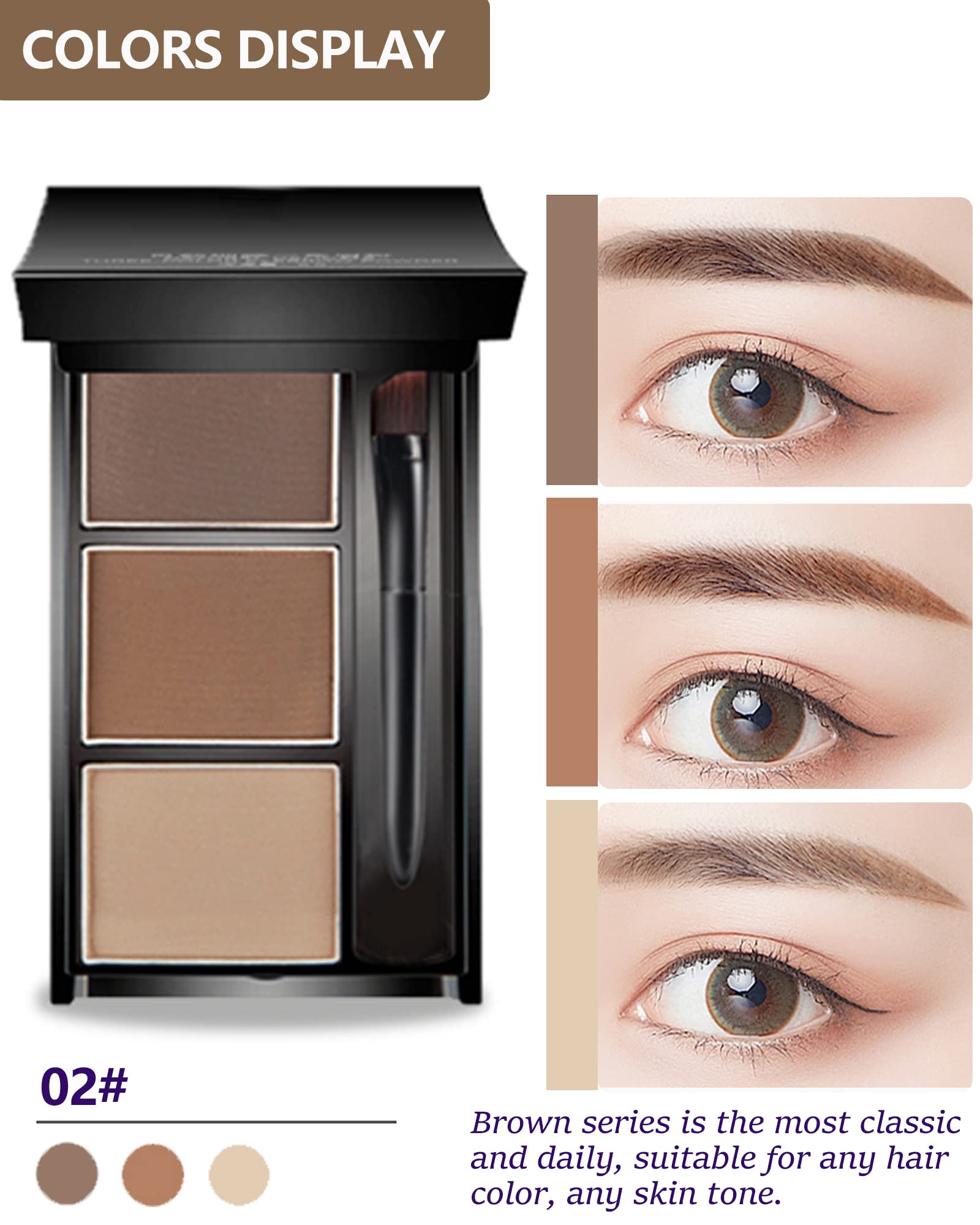 LYSdefeu eyebrow powder palette shown with built-in mirror for on-the-go grooming.