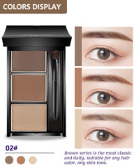 LYSdefeu eyebrow powder palette shown with built-in mirror for on-the-go grooming.