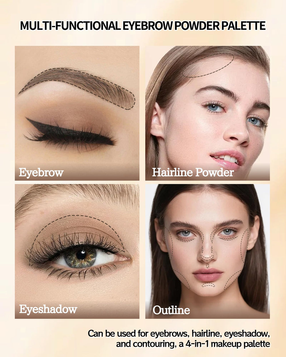 Two color brow palette in a portable compact by LYSdefeu