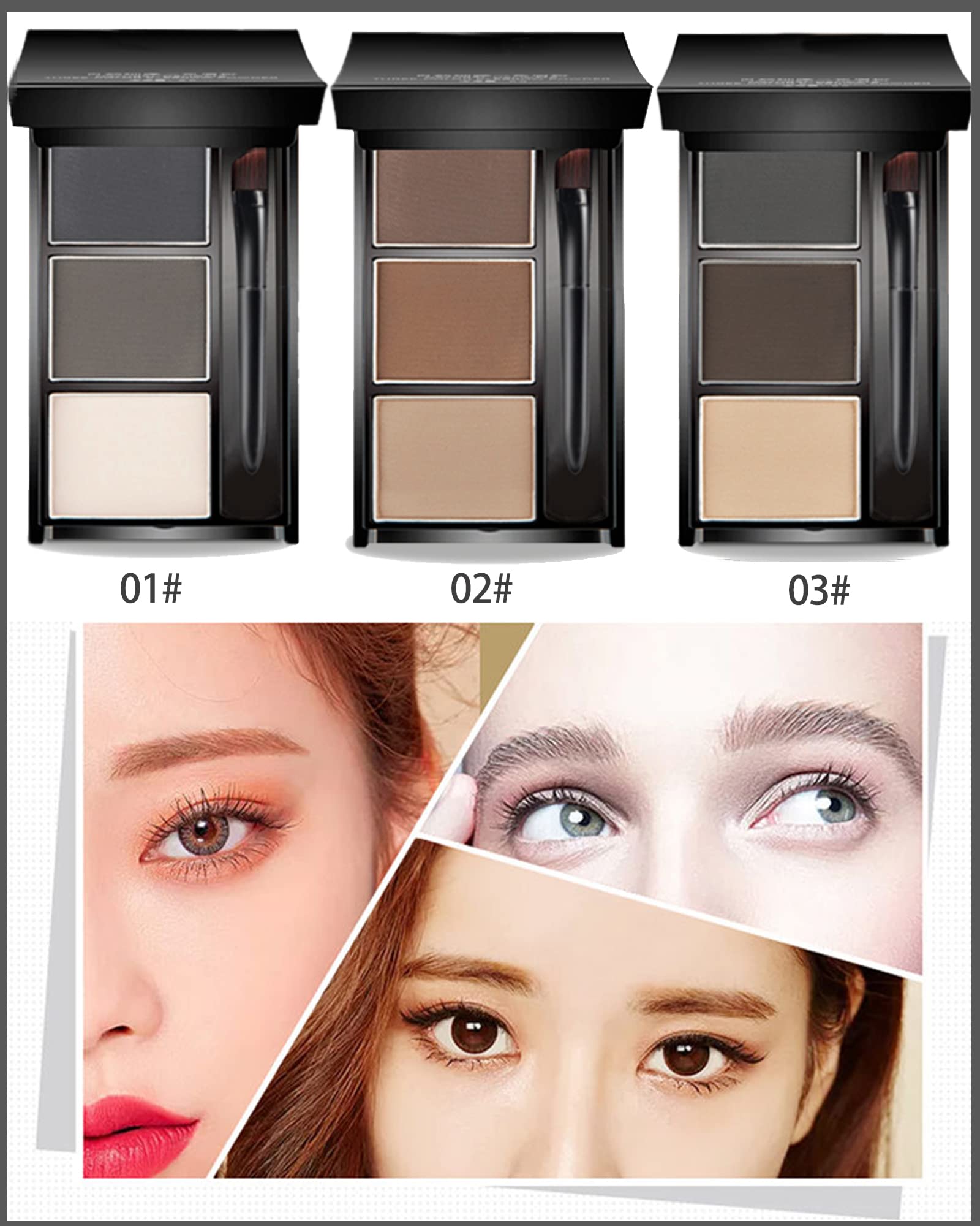 LYSdefeu waterproof brow powder demonstrating long-lasting wear and smudge resistance.