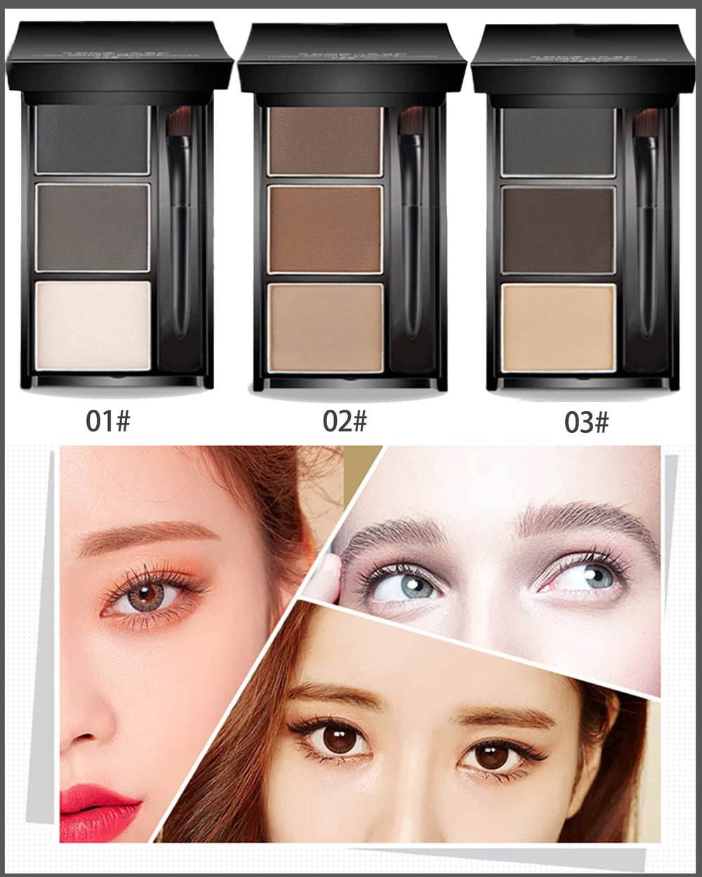 LYSdefeu waterproof brow powder demonstrating long-lasting wear and smudge resistance.